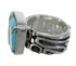 Southwest Turquoise Genuine Sterling Silver Ring Size 8-1/4 YX87719